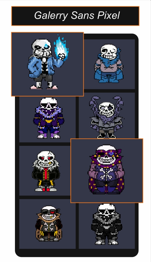 sans undertale pixel art color by number是為所有sans under